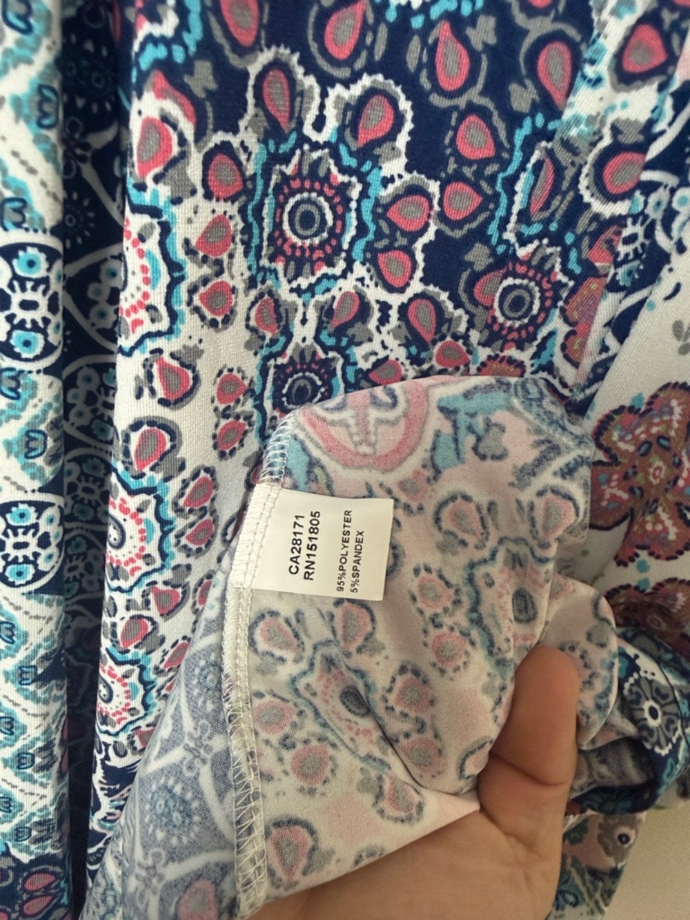 Papa Vancouver Sleeveless Blue Pink Patterned Midi Dress Size S - Picture 6 of 7